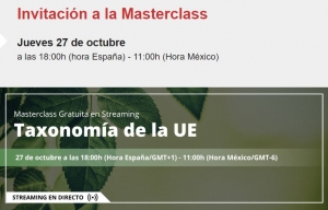Masterclass Gratuita:  Taxonomía de la UE - 27 octubre 18h